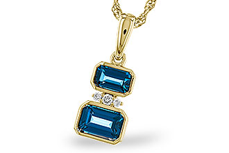 K283-84243: NECK .95 TW LONDON BLUE TOPAZ .98 TGW