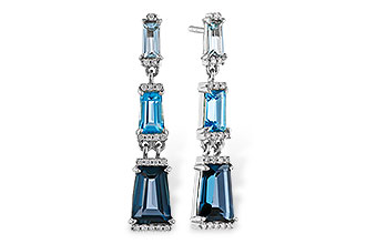 K283-86034: EARRINGS 2.55 BLUE TOPAZ 2.62 TGW