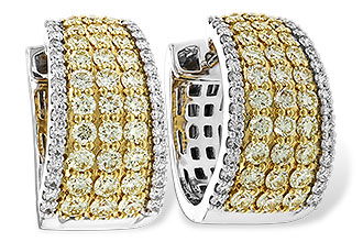 K283-86989: EARRINGS 1.52 YELLOW DIAS 1.96 TW