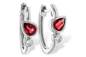 K283-86998: EARRINGS .48 RUBY .54 TGW