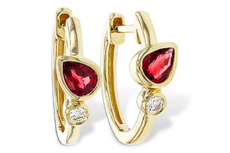K283-86998: EARRINGS .48 RUBY .54 TGW
