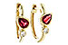 K283-86998: EARRINGS .48 RUBY .54 TGW