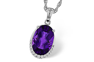 K283-90552: NECKLACE 2.70 AMETHYST 2.76 TGW (12x8MM OV)