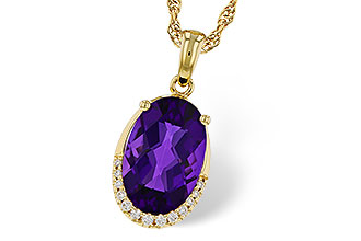 K283-90552: NECKLACE 2.70 AMETHYST 2.76 TGW (12x8MM OV)
