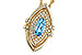 K283-90571: NECKLACE .54 BLUE TOPAZ .70 TGW (8x4MM BT)