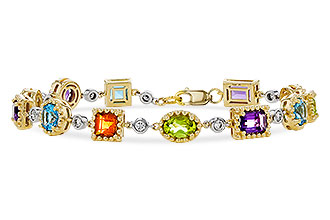 K283-90589: BRACELET 4.63 SEMI-PREC (AMY,BT,CIT,PER) 5.05 TGW