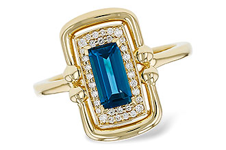 K284-73316: LDS RG .84 LONDON BLUE TOPAZ .96 TGW (8x4MM LBT)