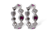 L010-18734: EARRINGS .20 RUBY .25 TGW