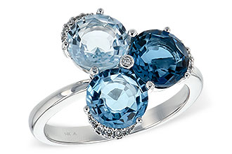 L198-37907: LDS RG 4.02 BLUE TOPAZ 4.07 TGW