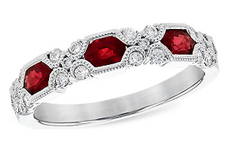 L282-04198: LDS WED RG .74 RUBY 1.00 TGW (4x3MM RUBY)