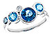L282-06980: LDS RG 1.40 TW BLUE TOPAZ 1.45 TGW
