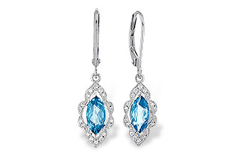 L282-07907: EARR 1.02 TW BLUE TOPAZ 1.17 TGW