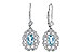L283-83325: EARRINGS .75 TW AQUA .92 TGW (7x5MM AQUA)