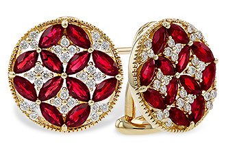 L283-83361: EARRINGS 2.07 TW RUBY 2.37 TGW