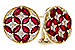 L283-83361: EARRINGS 2.07 TW RUBY 2.37 TGW