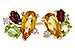 L283-85125: EARRINGS .66 SEMI PREC (CIT,PER,GAR) .70 TGW