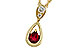 L283-85134: NECKLACE .20 RUBY .26 TGW (4x3 RUBY)