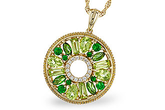L283-86043: NECKLACE 1.47 SEMI-PREC (PER & GR.GT) 1.52 TGW