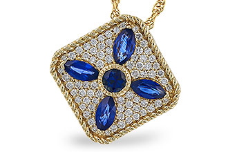 L283-86925: NECKLACE .89 TW SAPPHIRE 1.20 TGW
