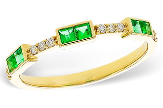 L283-86980: LDS WED RG .23 TW EMERALD .30 TGW