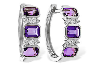 L283-90580: EARRING 1.05 TW AMETHYST 1.16 TGW