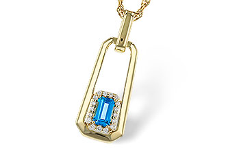 L283-90607: NECKLACE .33 BLUE TOPAZ .40 TGW (5x3MM BT)