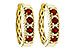 L283-90616: EARRINGS .54 TW RUBY .66 TGW