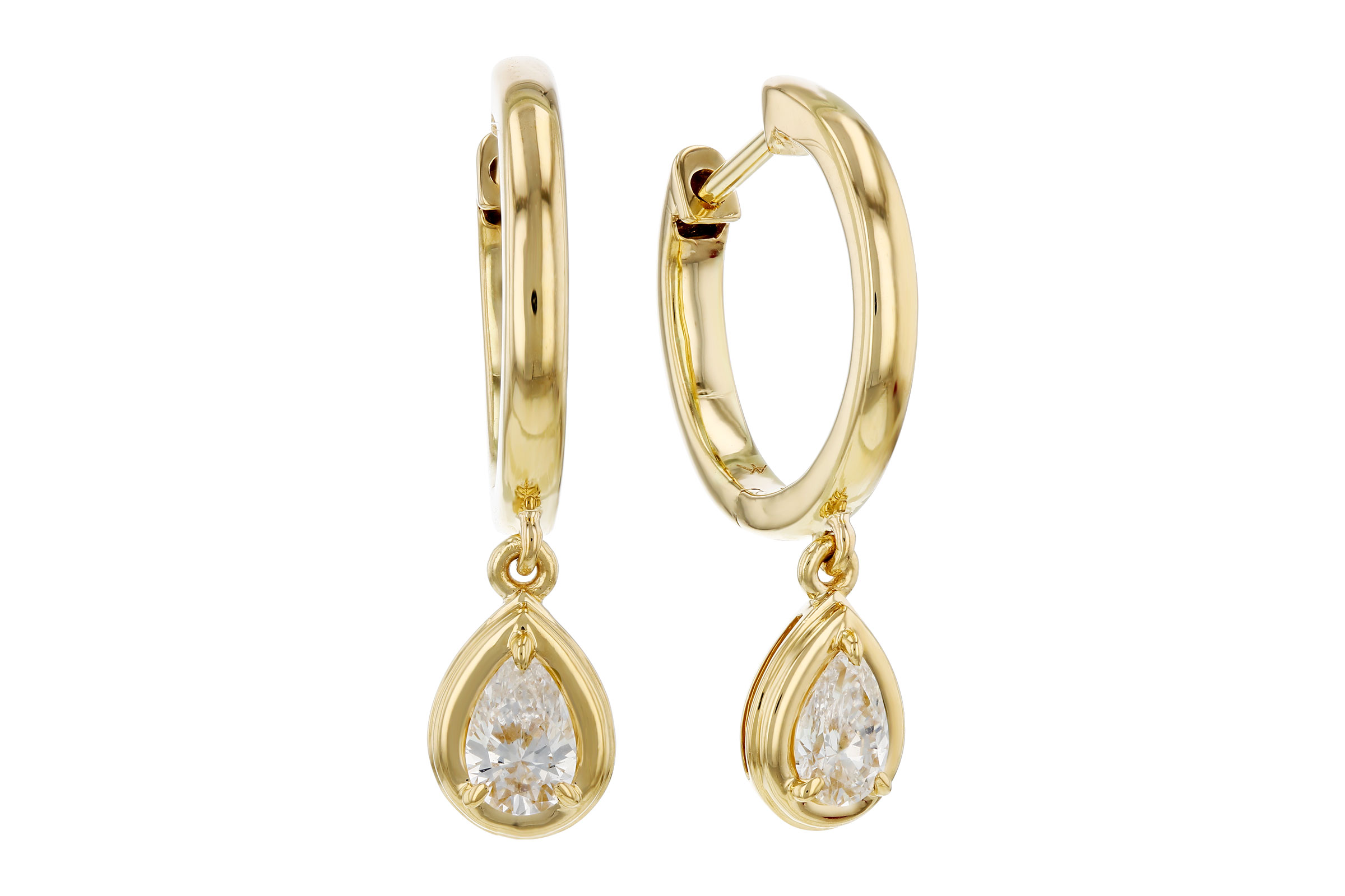 L284-76016: EARRINGS .42 TW PEAR SHAPE DIAS