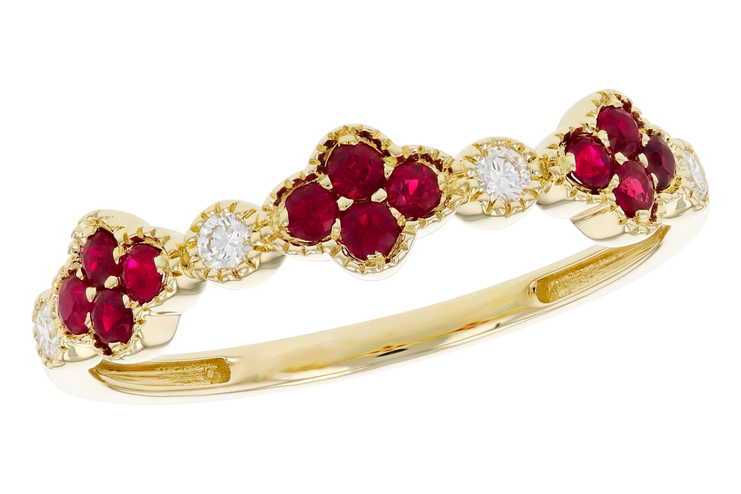 L284-76025: LDS WED RG .22 TW RUBY .30 TGW
