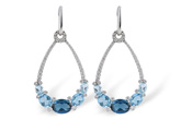 M197-48770: EARR 3.75 BLUE TOPAZ 4.17 TGW