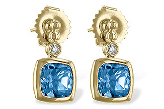 M198-41489: EARR 1.76 BLUE TOPAZ 1.80 TGW