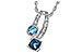 M198-45170: NECKLACE .91 TW BLUE TOPAZ 1.04 TGW