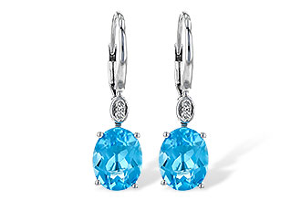 M199-36007: EARR 3.70 TW BLUE TOPAZ 3.75 TGW (9x7MM BT)