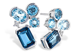 M282-06970: EARR 4.15 BLUE TOPAZ TW 4.19 TGW