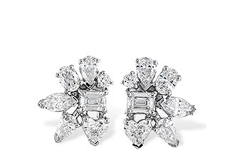M282-97870: EARRINGS .90 TW FANCY CUT DIAS