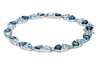 M283-84243: BRACELET 12.20 BLUE TOPAZ 12.50 TGW (7")
