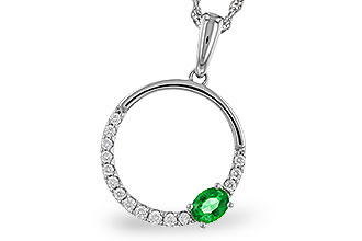 M283-85116: NECKLACE .19 EMERALD .34 TGW