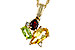 M283-85125: NECKLACE .79 SEMI PREC (CIT,PER,GAR) .82 TGW
