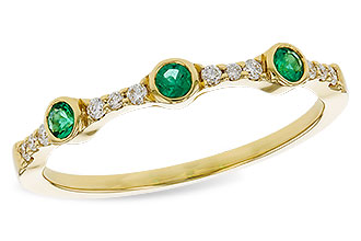 M283-85134: LDS WED RG .11 EMERALD .20 TGW