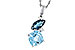 M283-86007: NECKLACE 2.37 TW BLUE TOPAZ 2.40 TGW