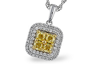 M283-86034: NECK .52 FANCY YELLOW DIAMONDS .72 TW