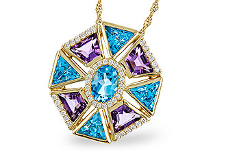 M283-86043: NECKLACE 4.47 SEMI-PREC (BT & AMY) 4.65 TGW