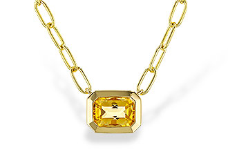 M283-87889: NECKLACE .86 CITRINE (18")