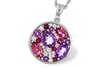 M283-88816: NECK 1.83 TW SEMI-PRECIOUS (P.TOUR, AMY) 2.00 TGW