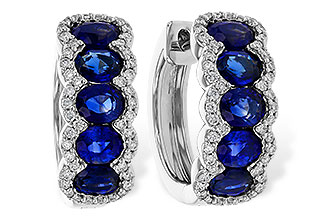 M283-89643: EARRINGS 2.32 TW SAPPHIRE 2.57 TGW