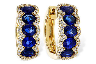 M283-89643: EARRINGS 2.32 TW SAPPHIRE 2.57 TGW