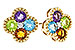 M283-90589: EARRINGS 1.88 SEMI-PREC (AMY,BT,CIT,PER) 1.93 TGW