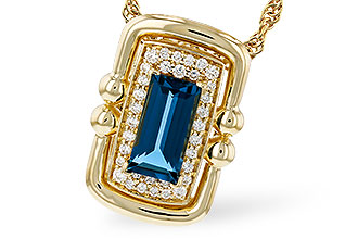 M284-73316: NECK .84 LONDON BLUE TOPAZ .96 TGW (8x4MM LBT)