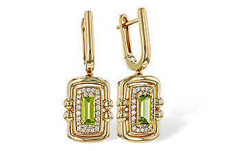 M284-73325: EARRINGS .71 TW PERIDOT .88 TGW (6x3MM PER)