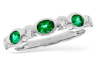 M284-73343: LDS WED RG .43 EMERALD .56 TGW